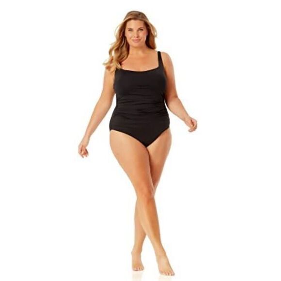 Anne Cole Women's Live In Color Twist Front Shirred One Piece size 12 - Picture 1 of 3